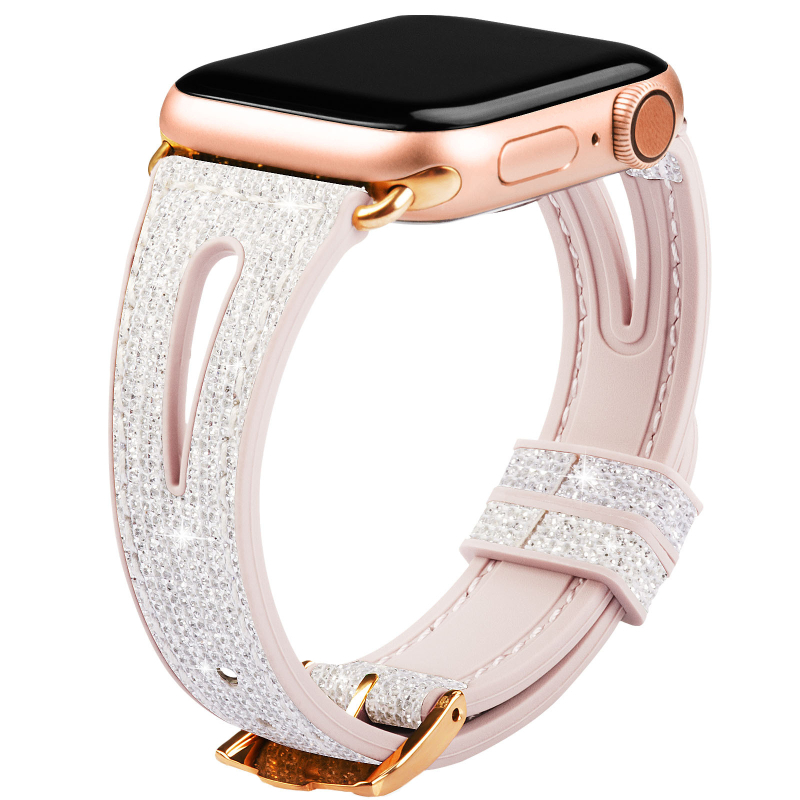 Silikonski kaiš za Apple Watch sa šljokicama i gradijentnim kamuflažnim izgledom, 22 mm, 228×20×2 mm, 20 g