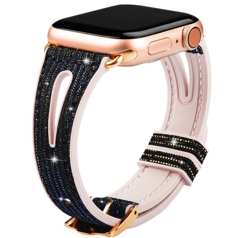 Silikonski kaiš za Apple Watch sa šljokicama i gradijentnim kamuflažnim izgledom, 22 mm, 228×20×2 mm, 20 g