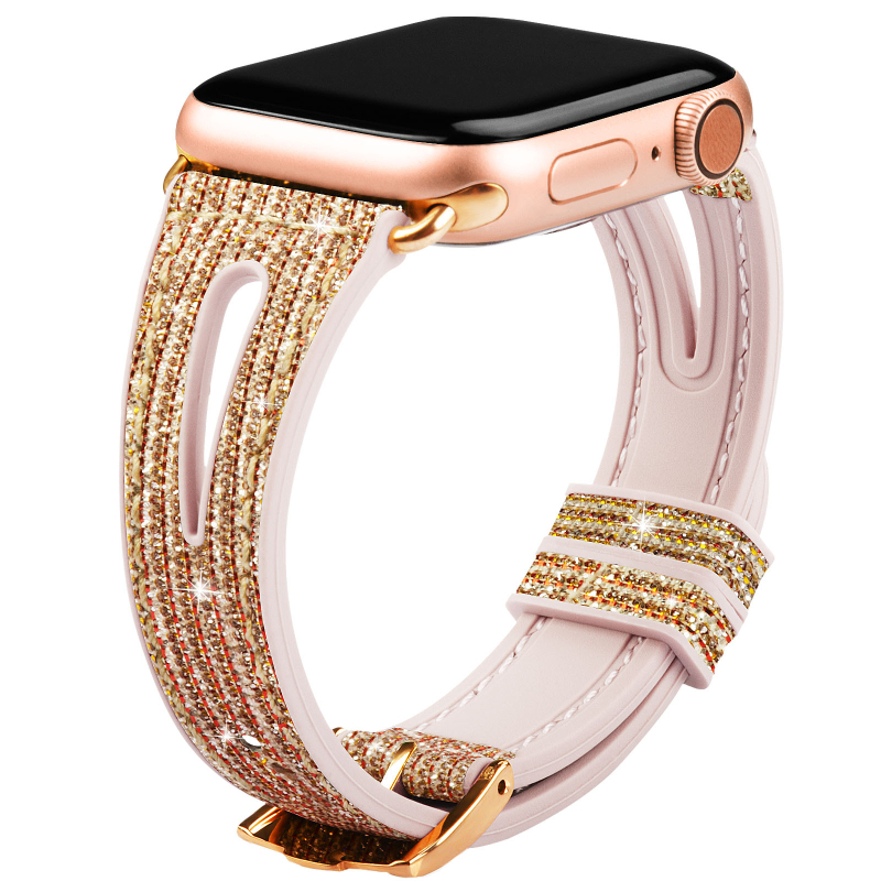 Silikonski kaiš za Apple Watch sa šljokicama i gradijentnim kamuflažnim izgledom, 22 mm, 228×20×2 mm, 20 g