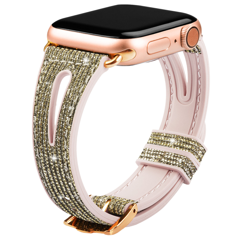 Silikonski kaiš za Apple Watch sa šljokicama i gradijentnim kamuflažnim izgledom, 22 mm, 228×20×2 mm, 20 g