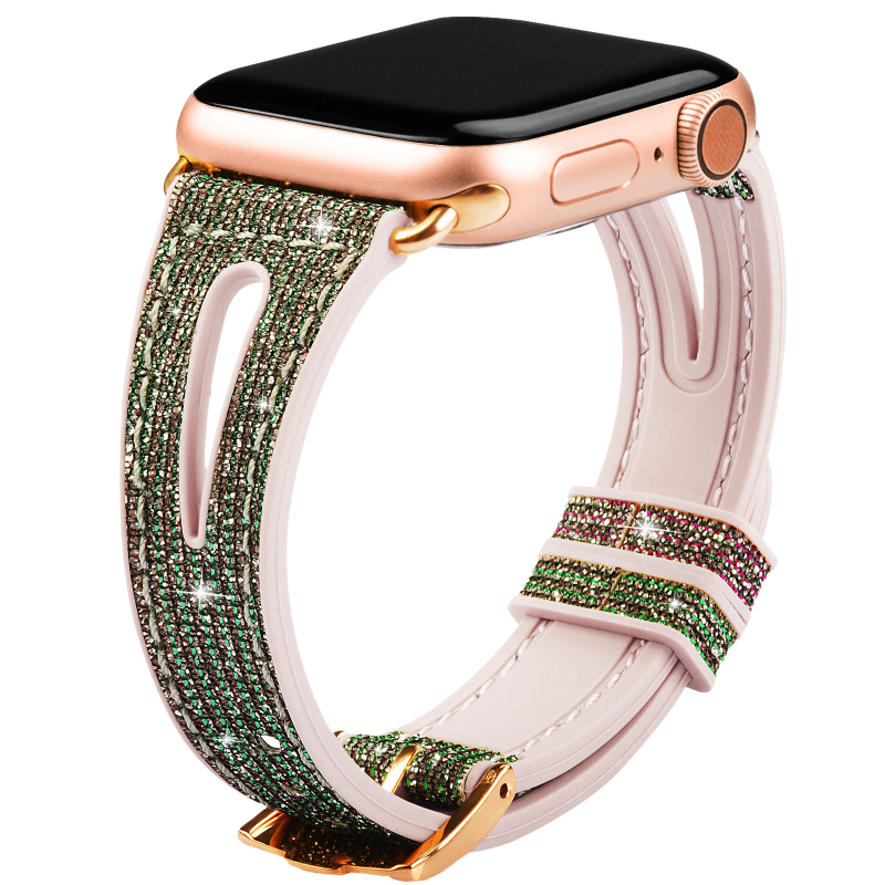 Silikonski kaiš za Apple Watch sa šljokicama i gradijentnim kamuflažnim izgledom, 22 mm, 228×20×2 mm, 20 g