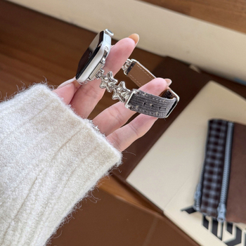 Brățară din piele naturală pentru Apple Watch – stil modern, compatibilă cu Apple Watch, închidere: alt tip