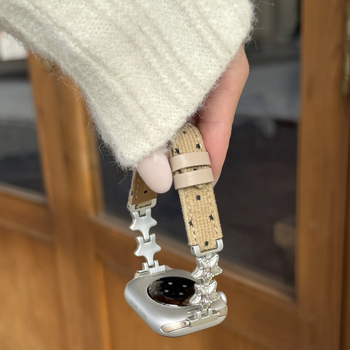 Brățară din piele naturală pentru Apple Watch – stil modern, compatibilă cu Apple Watch, închidere: alt tip