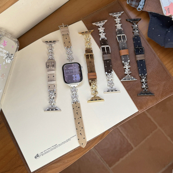 Brățară din piele naturală pentru Apple Watch – stil modern, compatibilă cu Apple Watch, închidere: alt tip