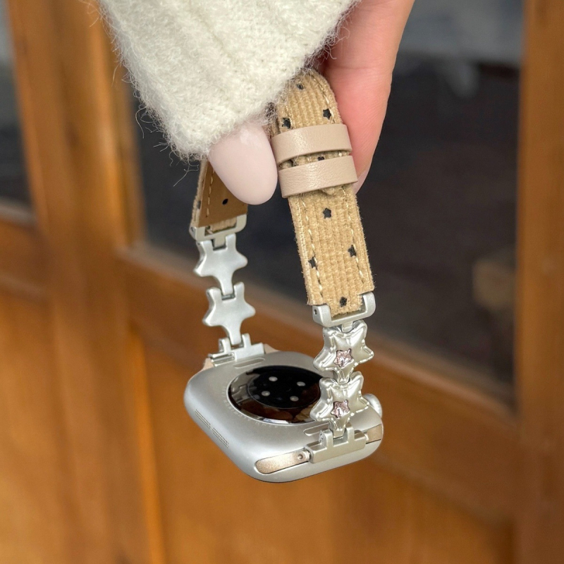 Brățară din piele naturală pentru Apple Watch – stil modern, compatibilă cu Apple Watch, închidere: alt tip