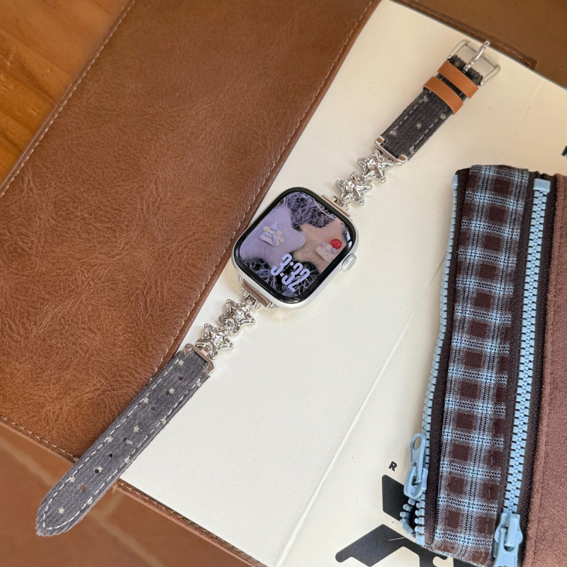 Brățară din piele naturală pentru Apple Watch – stil modern, compatibilă cu Apple Watch, închidere: alt tip