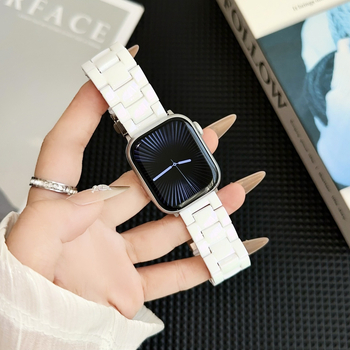 Curea pentru Apple Watch Series 11 – curea cu laser, design transparent cu cuburi de gheață (Brand: Neutral; Material: Altul; Stil: Modern; Mărci private autorizate: Da)