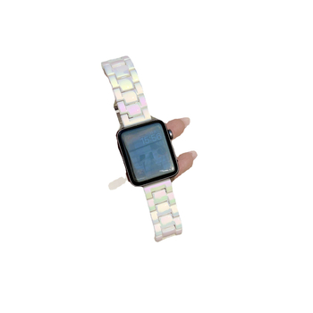 Curea pentru Apple Watch Series 11 – curea cu laser, design transparent cu cuburi de gheață (Brand: Neutral; Material: Altul; Stil: Modern; Mărci private autorizate: Da)