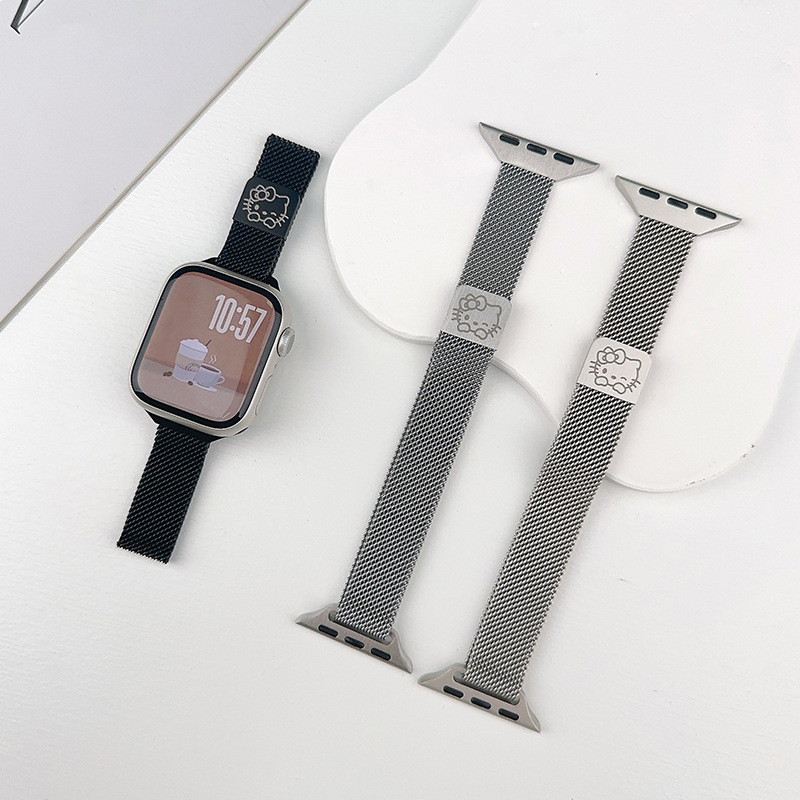 Milanese KT Cat narukvica za Apple Watch, kompatibilna sa serijama 1–11, Ultra 3, SE 3
