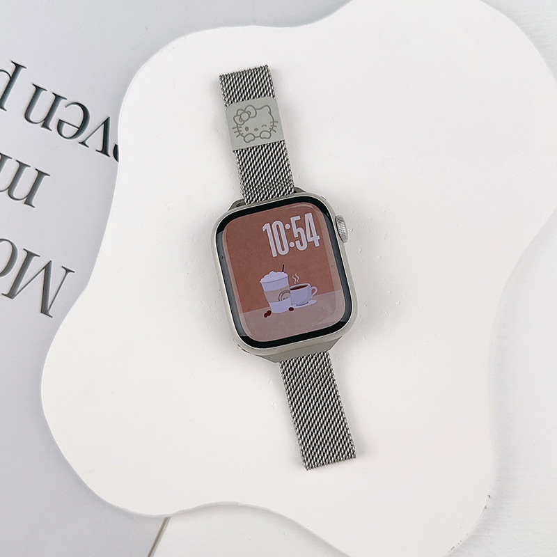 Milanese KT Cat narukvica za Apple Watch, kompatibilna sa serijama 1–11, Ultra 3, SE 3