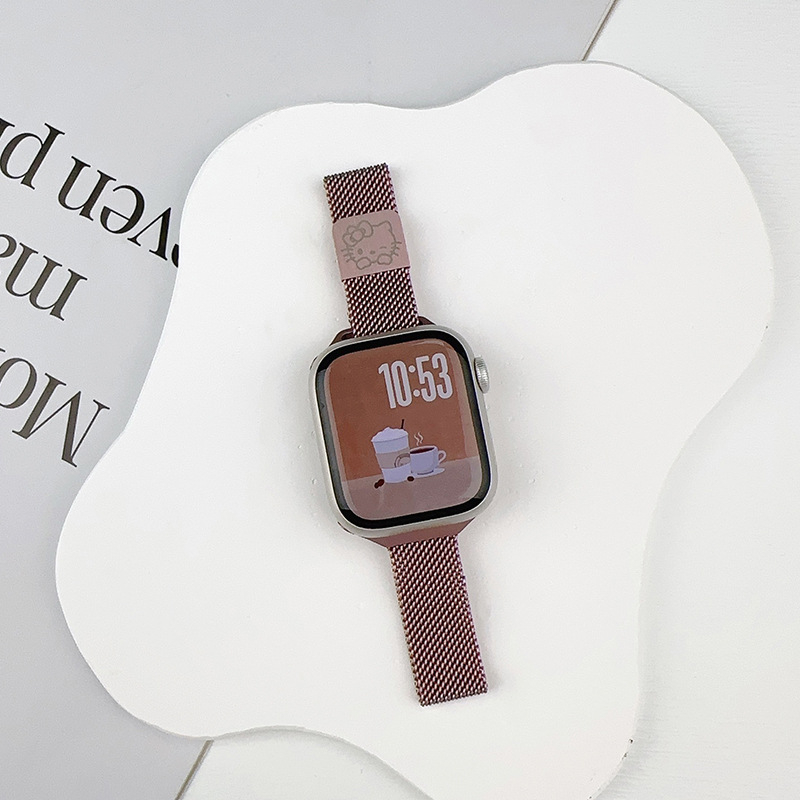 Milanese KT Cat narukvica za Apple Watch, kompatibilna sa serijama 1–11, Ultra 3, SE 3