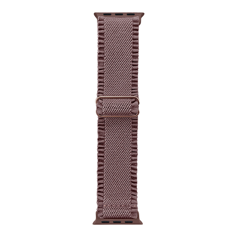 Jia Ruicheng Nylon Woven Lace-Edged Watch Band για Apple Watch 1-11, Ultra3, SE3; Υλικό: Nylon woven; Κούμπωμα: Ιαπωνική αγκράφα; Μέγεθος διεπαφής: Προσαρμοστικό; Βάρος: 8.3 g