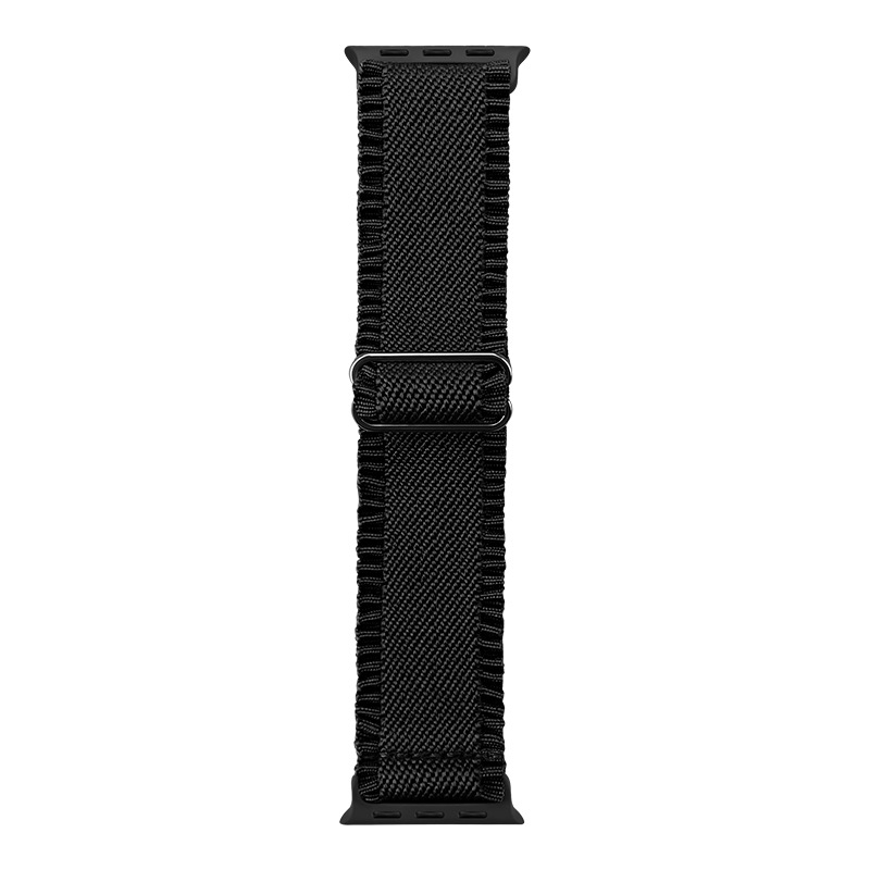 Jia Ruicheng Nylon Woven Lace-Edged Watch Band για Apple Watch 1-11, Ultra3, SE3; Υλικό: Nylon woven; Κούμπωμα: Ιαπωνική αγκράφα; Μέγεθος διεπαφής: Προσαρμοστικό; Βάρος: 8.3 g