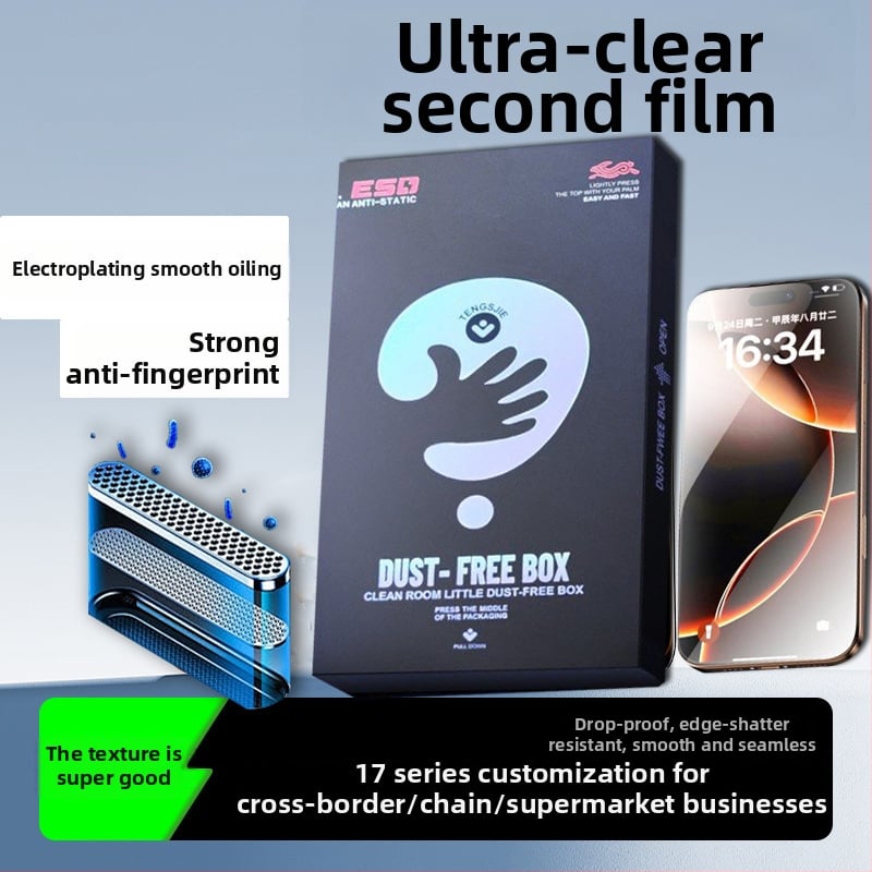 Temperēta stikla ekrāna aizsargs iPhone 14 Pro Max – priekšējā plēve, HD skaidrība, Anti-Peep, putekļu izturība