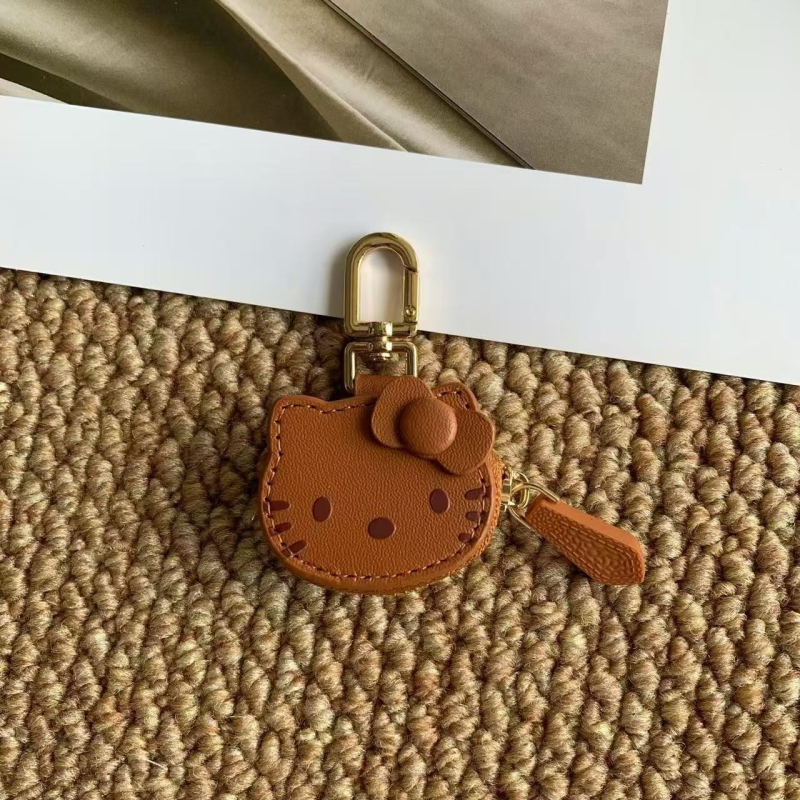 Slatki privjesak za torbu s mačkom, mini ključevnik i kožni držač kartice