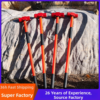 Ανθεκτικό σε κραδασμούς οκταγωνικό σφυρί, κεφαλή από ατσάλι 45, λαβή από πλαστικό, καθαρό βάρος 2,64 kg