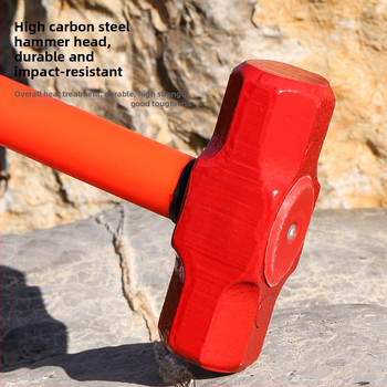 Ανθεκτικό σε κραδασμούς οκταγωνικό σφυρί, κεφαλή από ατσάλι 45, λαβή από πλαστικό, καθαρό βάρος 2,64 kg