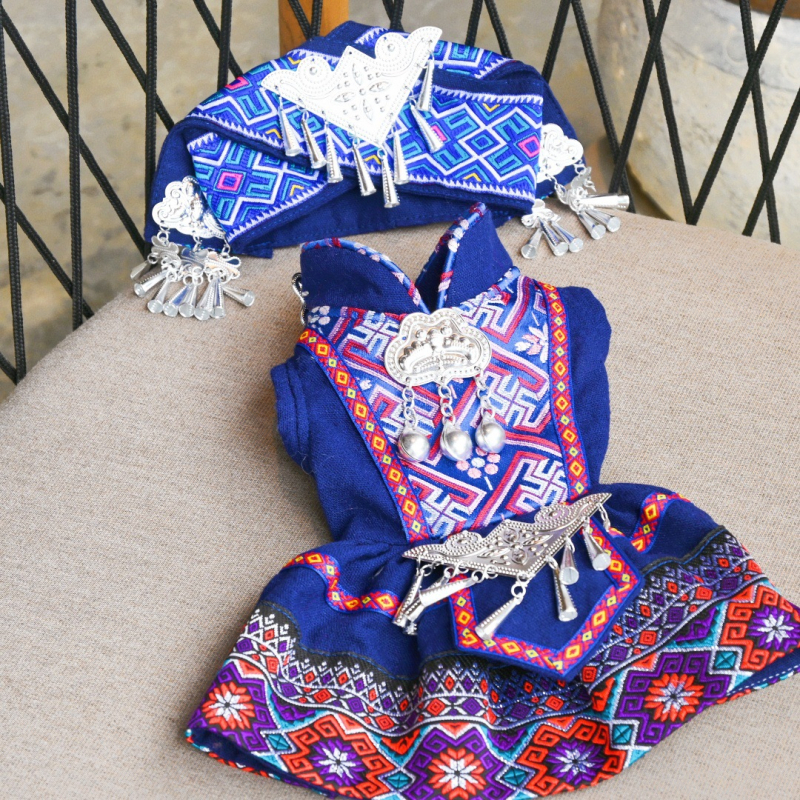 Облекло за домашни любимци в стил принцеса, плат Cocaja, пола за кучета и котки, етно дизайн