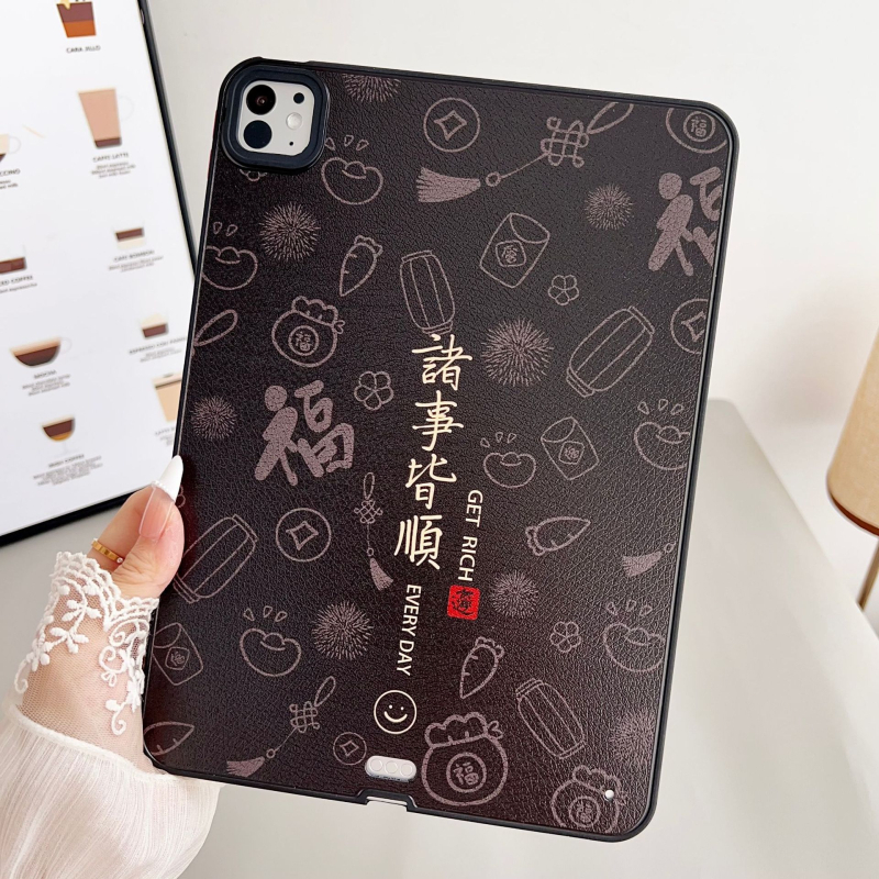 TX iPad Pro védőtok – átlátszó kemény héj, dombornyomott mesés hercegnő dizájn, TPE anyag, hordozható ütésálló védelem