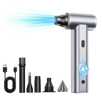 USB kaasaskantav tolmu­puhur PC-korpuse ja klaviatuuril, harjateta mootor, sisseehitatud >6000 mAh aku, USB laadimine, alumiiniumist korpus, sujuv õhuvoolu kiiruse reguleerimine