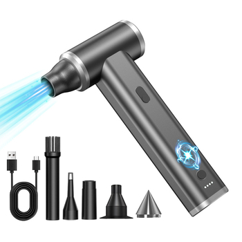 USB kaasaskantav tolmu­puhur PC-korpuse ja klaviatuuril, harjateta mootor, sisseehitatud >6000 mAh aku, USB laadimine, alumiiniumist korpus, sujuv õhuvoolu kiiruse reguleerimine