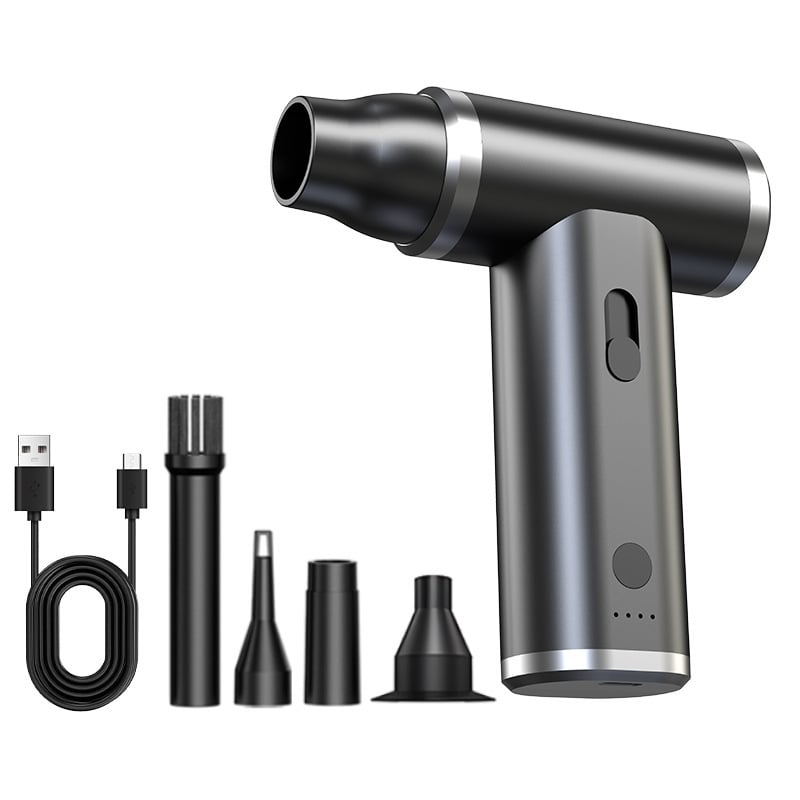 USB kaasaskantav tolmu­puhur PC-korpuse ja klaviatuuril, harjateta mootor, sisseehitatud >6000 mAh aku, USB laadimine, alumiiniumist korpus, sujuv õhuvoolu kiiruse reguleerimine