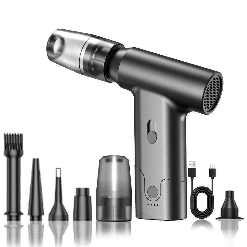 USB kaasaskantav tolmu­puhur PC-korpuse ja klaviatuuril, harjateta mootor, sisseehitatud >6000 mAh aku, USB laadimine, alumiiniumist korpus, sujuv õhuvoolu kiiruse reguleerimine