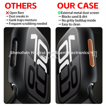 Husă protecție Apple Watch S10 – impermeabilă, rezistentă la căderi și praf, film protector integrat, material PC+ sticlă