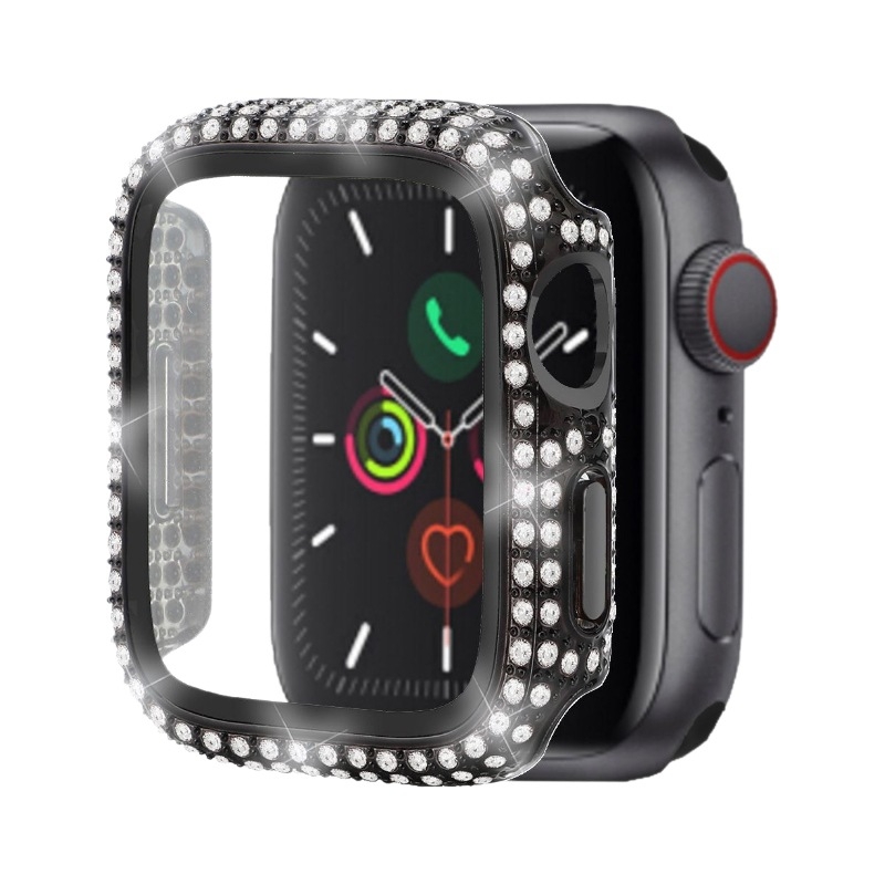 Apple Watch futrola s dijamantima, potpuno pokriće, PC zaštitna folija, jednodijelni dizajn, za Apple Watch Series 10