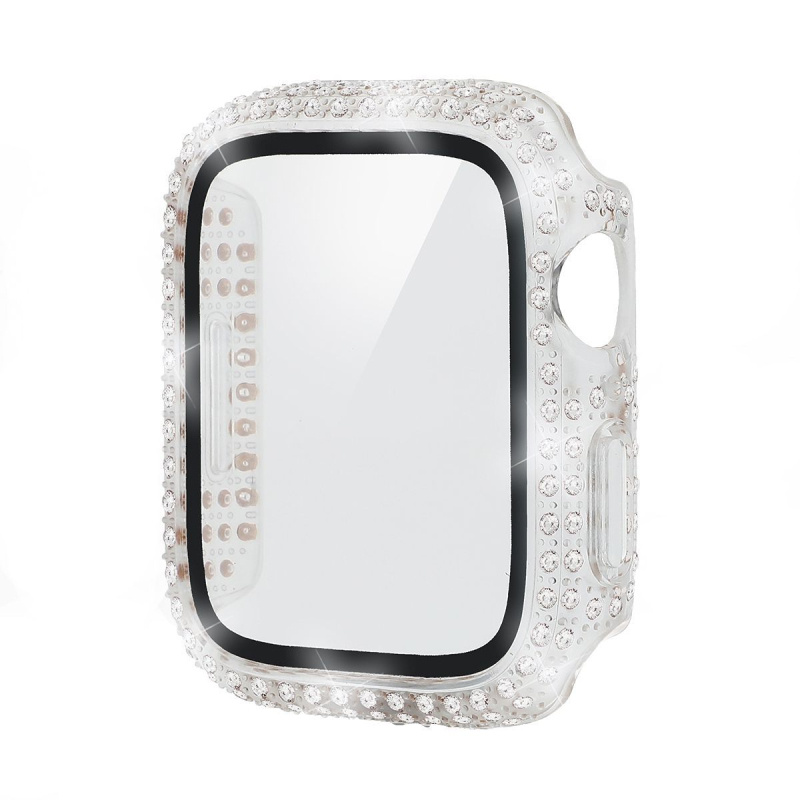 Apple Watch futrola s dijamantima, potpuno pokriće, PC zaštitna folija, jednodijelni dizajn, za Apple Watch Series 10