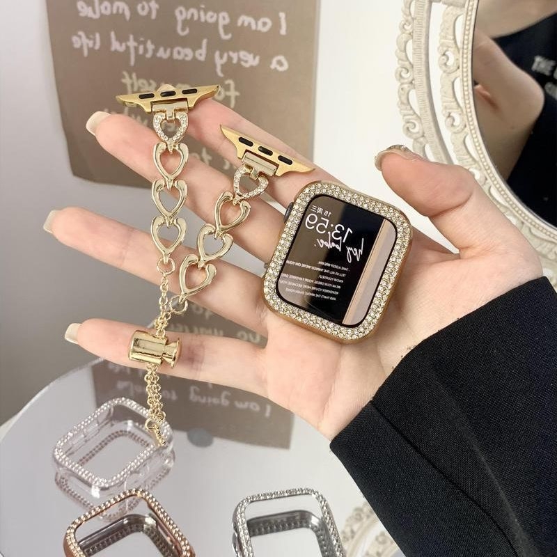 Kućište za Apple Watch SE s dvostrukim redom kristala i izrezbarenim dizajnom, djelomična zaštita S10