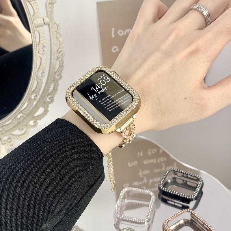 Kućište za Apple Watch SE s dvostrukim redom kristala i izrezbarenim dizajnom, djelomična zaštita S10