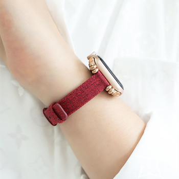 Huipeng curea canvas pentru Apple Watch, compatibil cu Apple Watch, material panza, interfata dreapta, lansare 2021