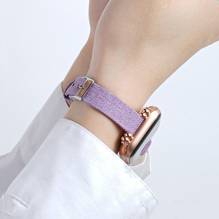 Huipeng curea canvas pentru Apple Watch, compatibil cu Apple Watch, material panza, interfata dreapta, lansare 2021