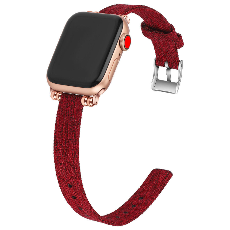 Huipeng curea canvas pentru Apple Watch, compatibil cu Apple Watch, material panza, interfata dreapta, lansare 2021