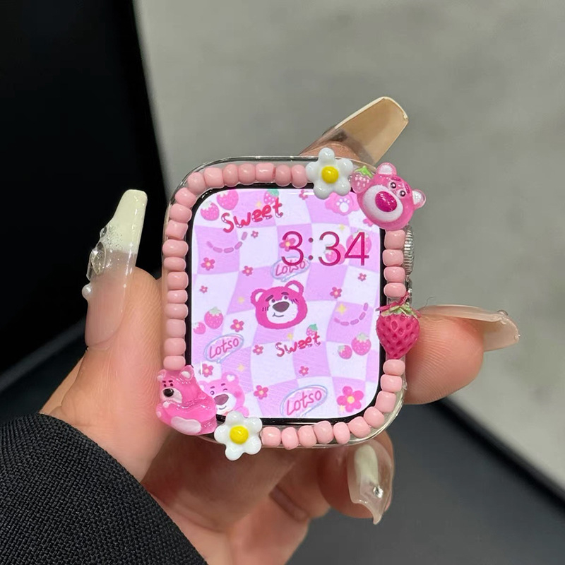 Slatke crtić-stilne šarene perle za zaštitnu masku Apple Watch