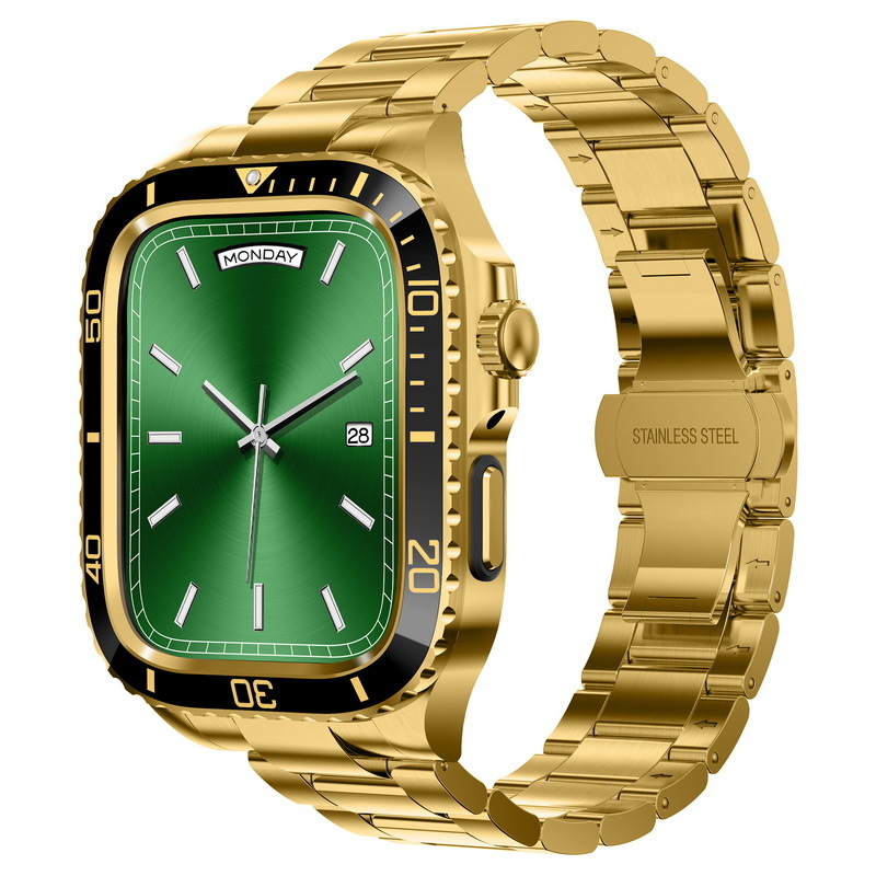 Θωρακισμένη θήκη Apple Watch, Ανοξείδωτος χάλυβας, 22mm διεπαφή, Αγκράφα πεταλούδας, Για Apple Watch, Μοντέρνο στυλ