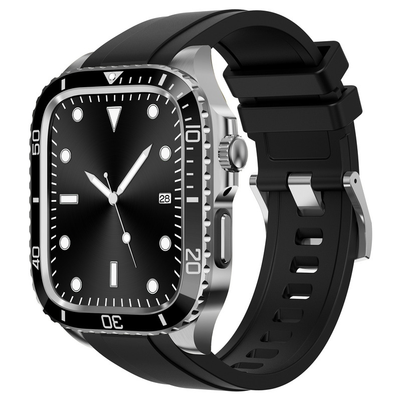 Θωρακισμένη θήκη Apple Watch, Ανοξείδωτος χάλυβας, 22mm διεπαφή, Αγκράφα πεταλούδας, Για Apple Watch, Μοντέρνο στυλ