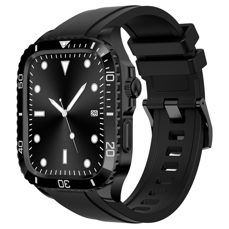 Θωρακισμένη θήκη Apple Watch, Ανοξείδωτος χάλυβας, 22mm διεπαφή, Αγκράφα πεταλούδας, Για Apple Watch, Μοντέρνο στυλ