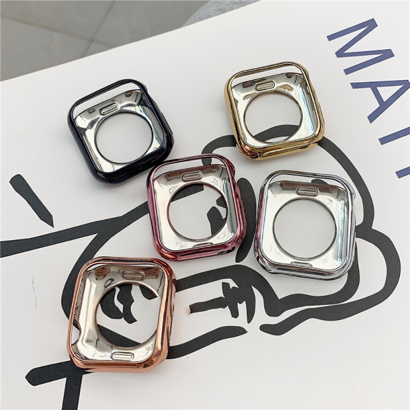 TPU zaštitna futrola za Apple Watch s elektroplatiranim kompletnim pokrivanjem, dizajn s kružnim otvorima, zaštita od padova, kompatibilno s Series 6/SE/7