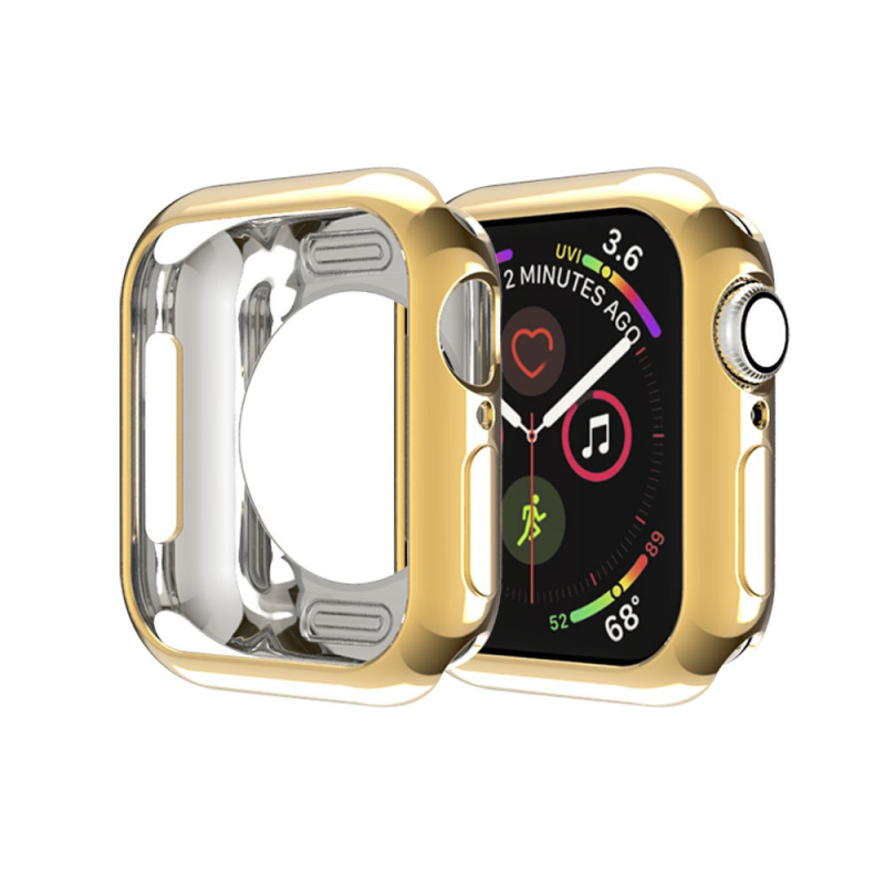 TPU zaštitna futrola za Apple Watch s elektroplatiranim kompletnim pokrivanjem, dizajn s kružnim otvorima, zaštita od padova, kompatibilno s Series 6/SE/7