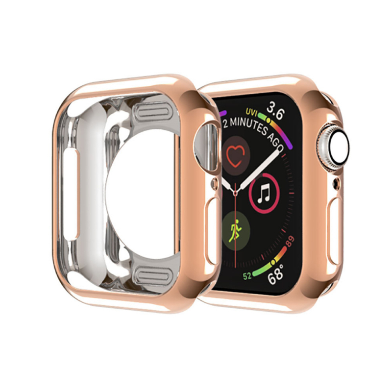 TPU zaštitna futrola za Apple Watch s elektroplatiranim kompletnim pokrivanjem, dizajn s kružnim otvorima, zaštita od padova, kompatibilno s Series 6/SE/7