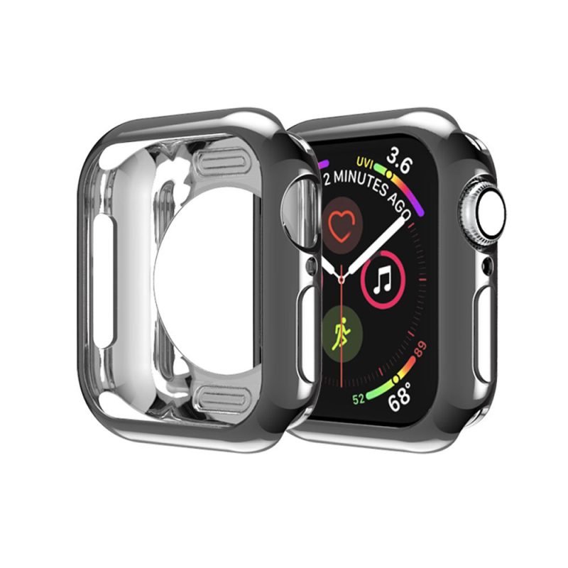 TPU zaštitna futrola za Apple Watch s elektroplatiranim kompletnim pokrivanjem, dizajn s kružnim otvorima, zaštita od padova, kompatibilno s Series 6/SE/7