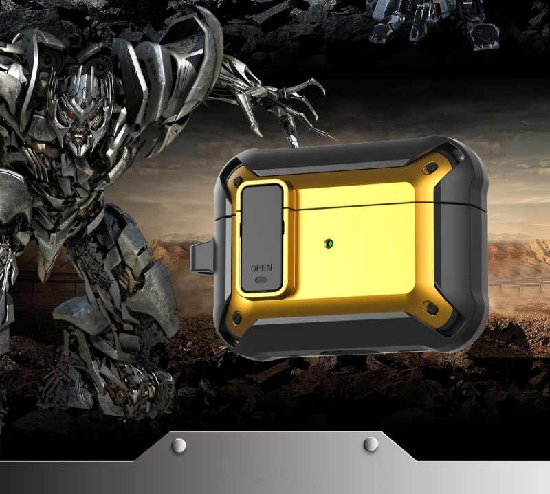 Bumblebee-stílusú kemény tokkal AirPods Pro 3-höz - TPU+PC; injekciós öntés; kompatibil Apple AirPods Pro 3