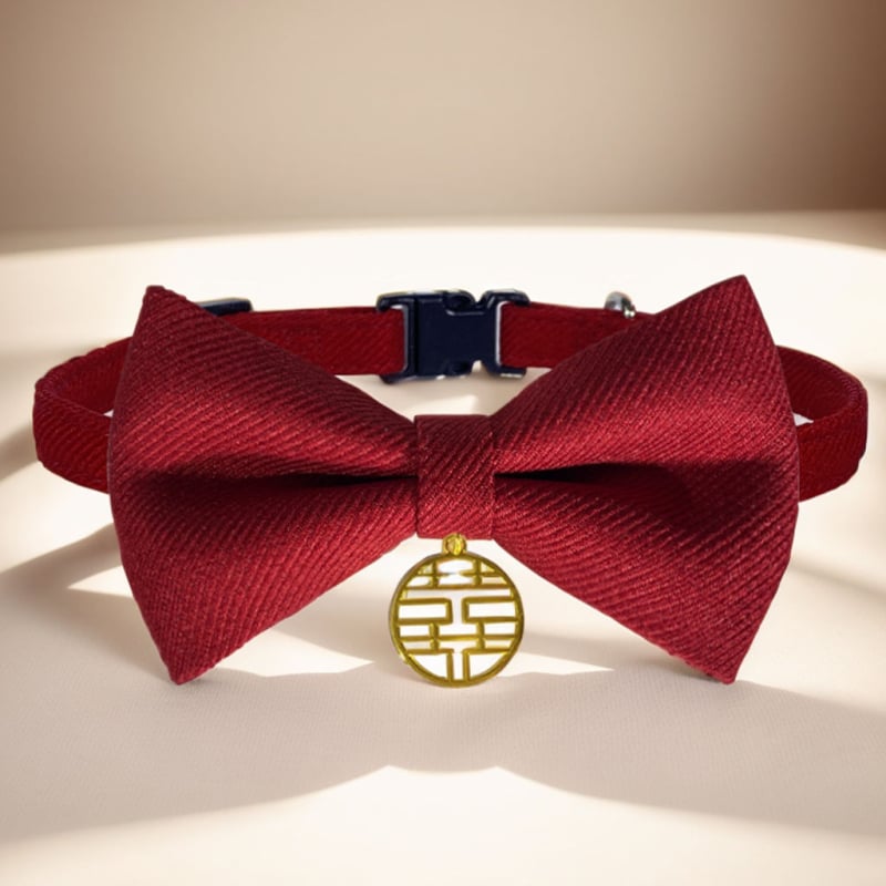 Котешки нашийник с папийонка от мохер – за котки, международен износ, фабрично директен продукт