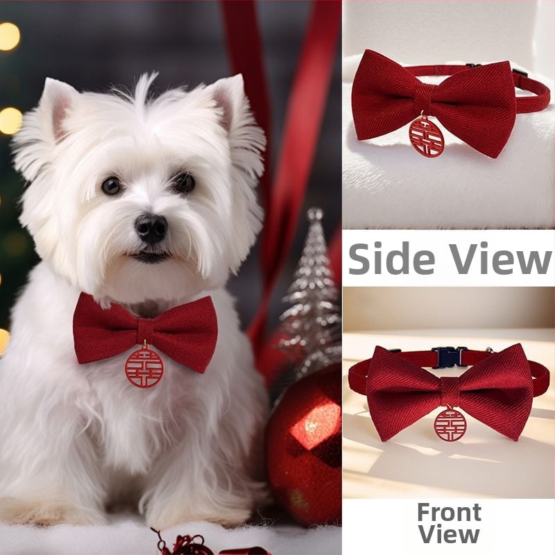 Котешки нашийник с папийонка от мохер – за котки, международен износ, фабрично директен продукт