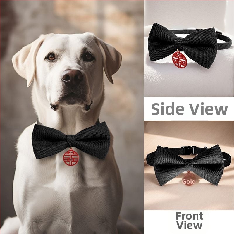 Котешки нашийник с папийонка от мохер – за котки, международен износ, фабрично директен продукт