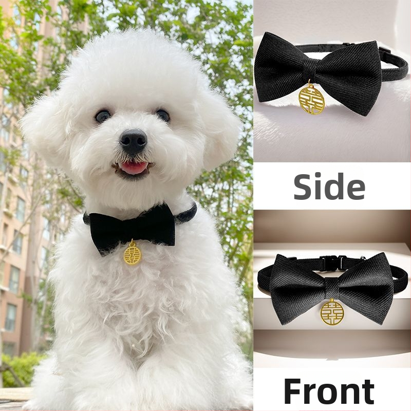 Котешки нашийник с папийонка от мохер – за котки, международен износ, фабрично директен продукт