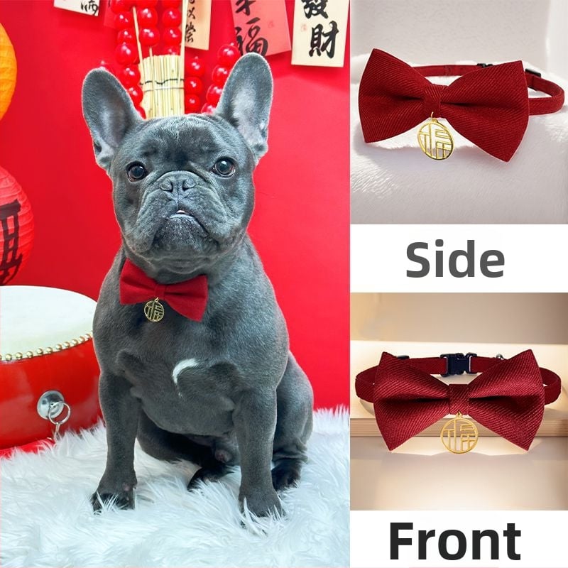 Котешки нашийник с папийонка от мохер – за котки, международен износ, фабрично директен продукт