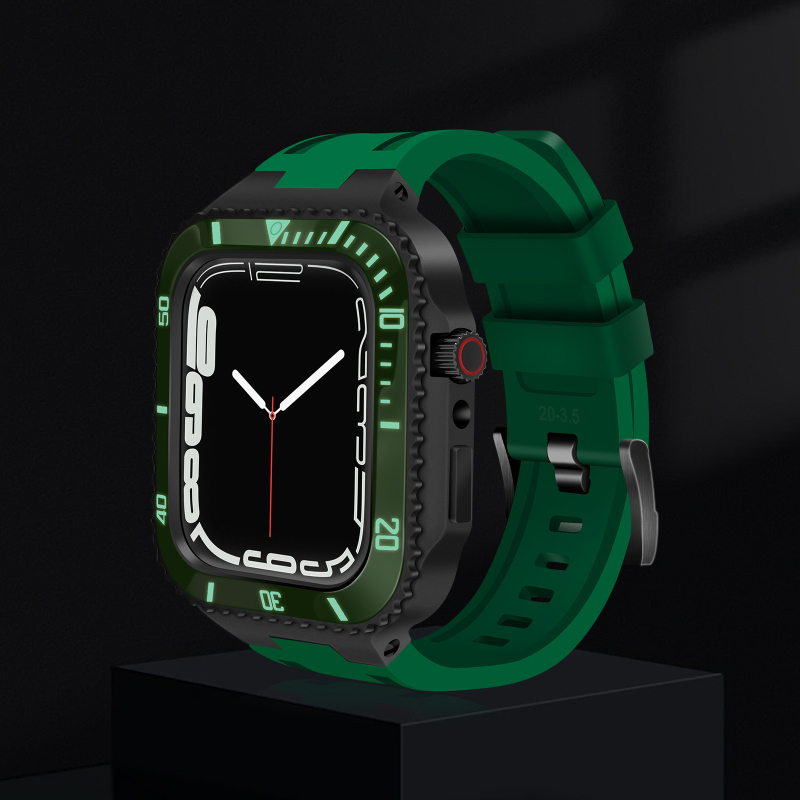 Apple Watch tok integrált pánttal — fém védőhéj az S8 sorozathoz (HUALIMEI)